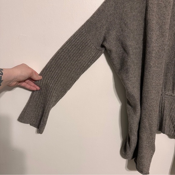 Zadig & Voltaire Duffy Cashmere Open Front Cardigan Sweater Taupe size Medium - Picture 2 of 5